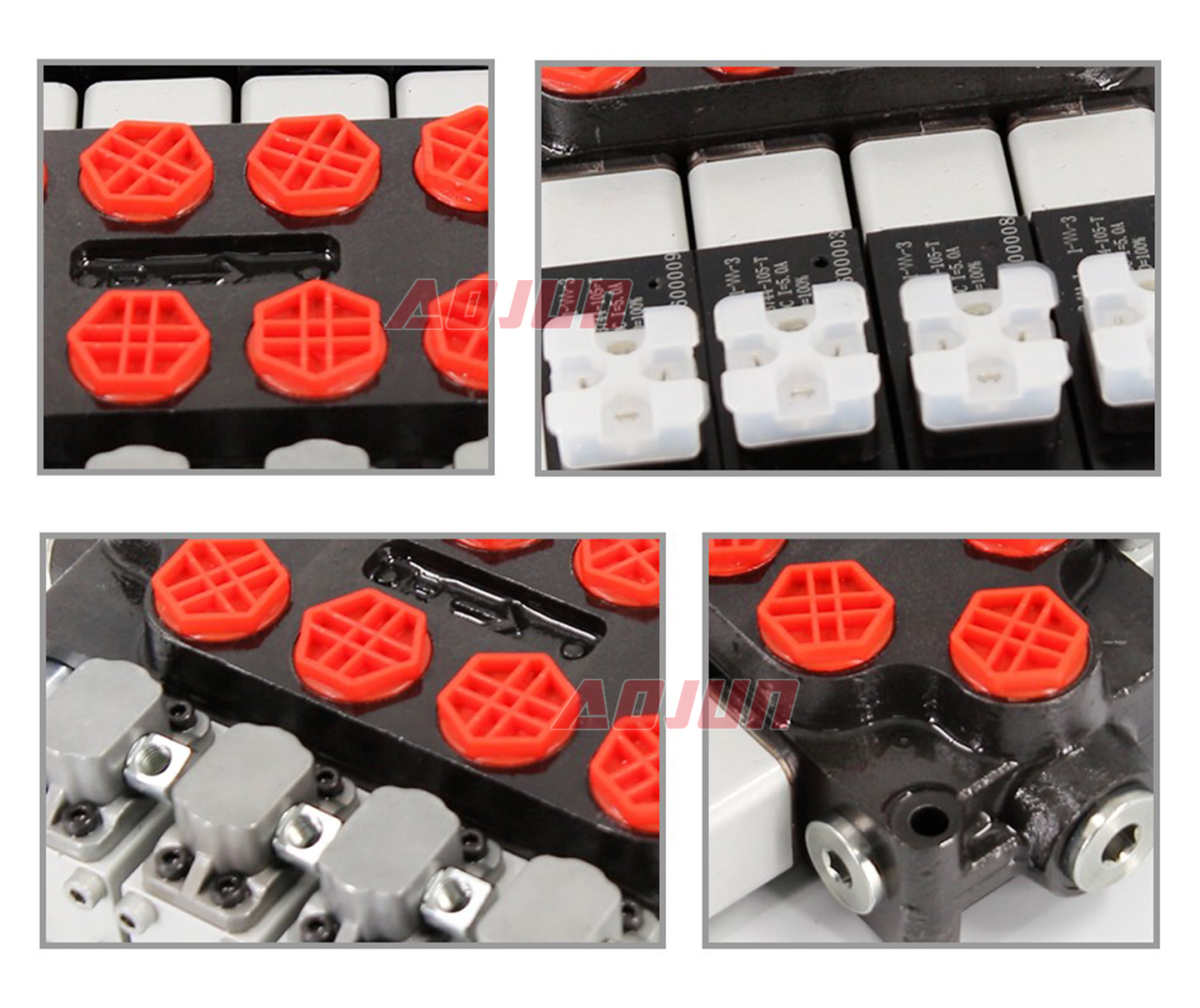 4 Spool Solenoid and Manual Monoblock Directional Valve Q45 detailed image